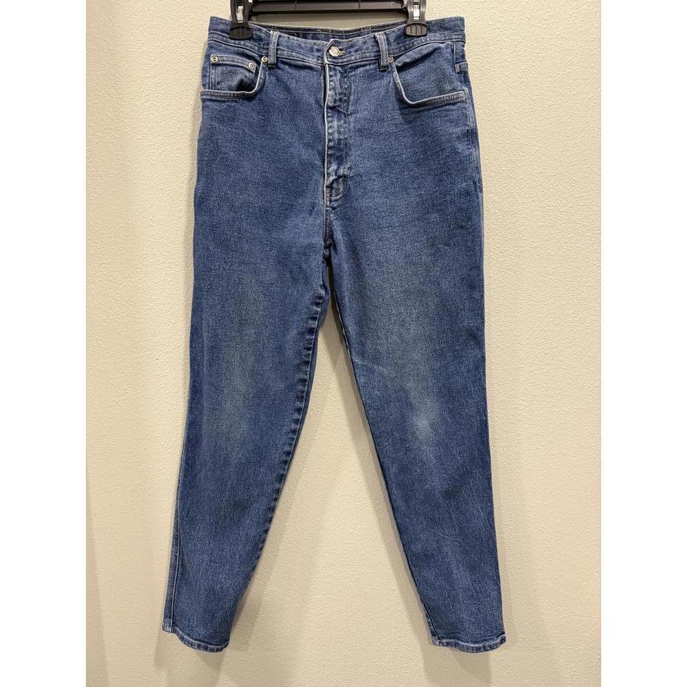 Vintage Gloria Vanderbilt High-Waisted Blue Denim Jeans for Women, Size 14
